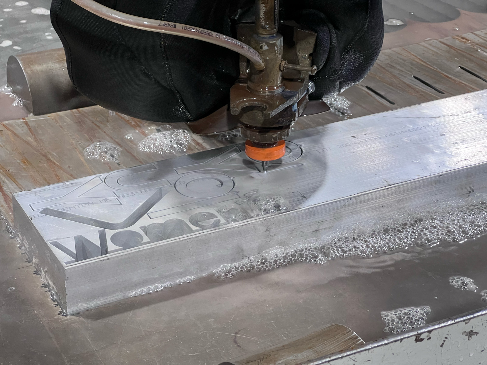 water jet cutting steel
