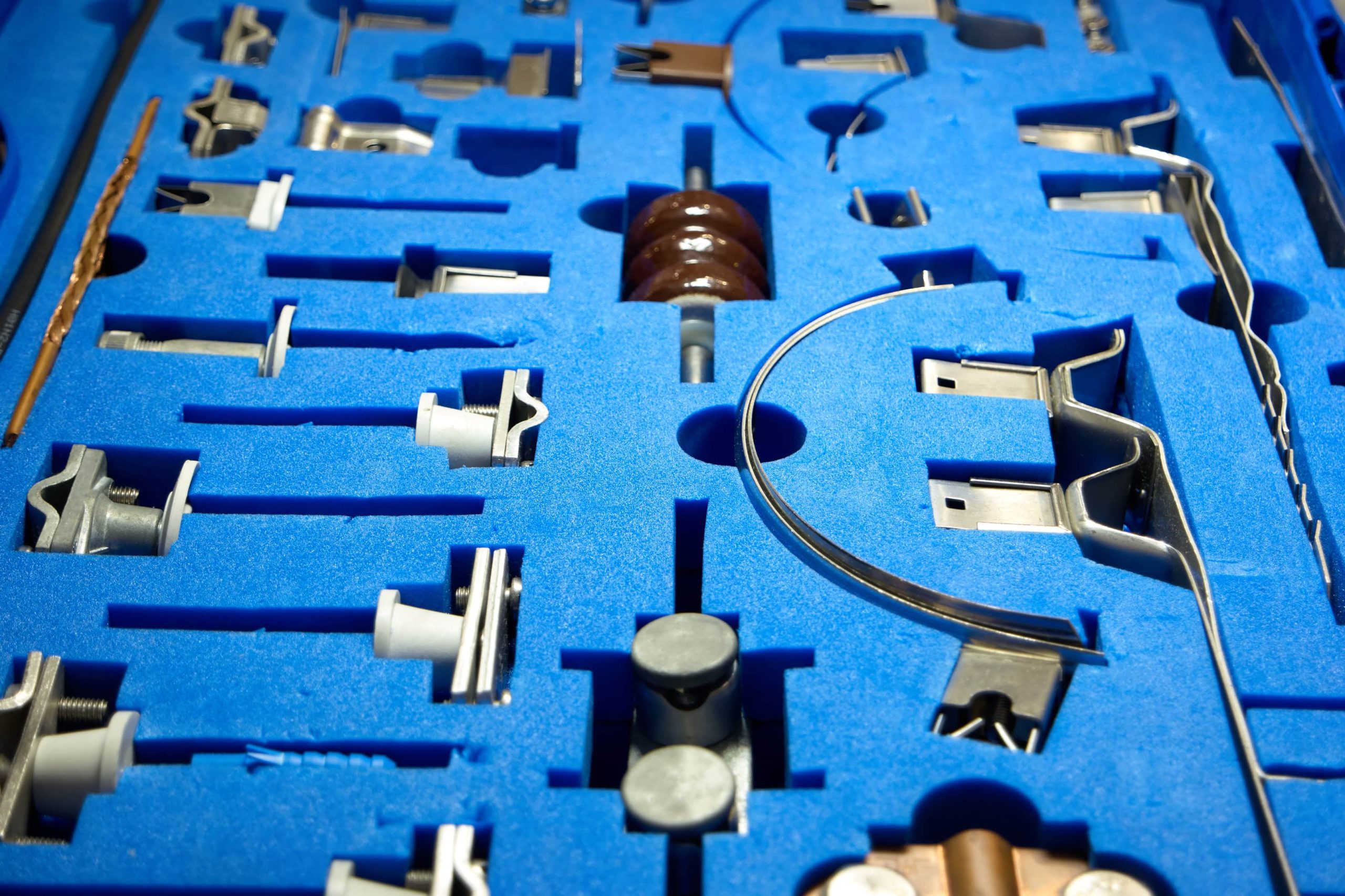CO2 Laser cut surgical blue foam